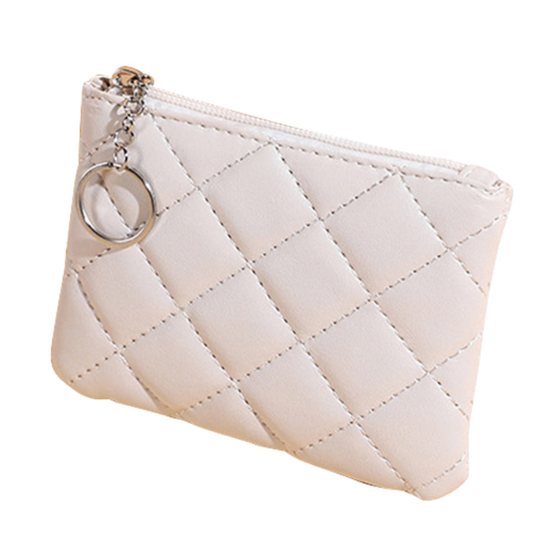 S-0028 Stylish Rhombic Grid PU Leather Zipper Coin Purse Cash Card Holder Women Small Wallet S-0028 Stylish Rhombic Grid PU Leather Zipper Coin Purse Cash Card Holder Women Small Wallet